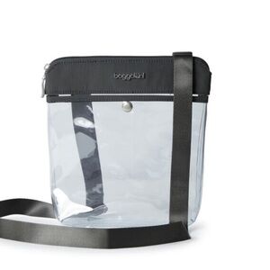 Baggallini Clear Pocket Crossbody Bag with Adjustable Strap and Outer Pocket EUC
